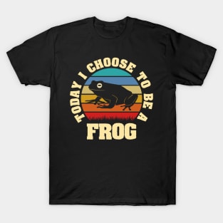 I like Frog Funny vintage lover Today I choose Frog T-Shirt